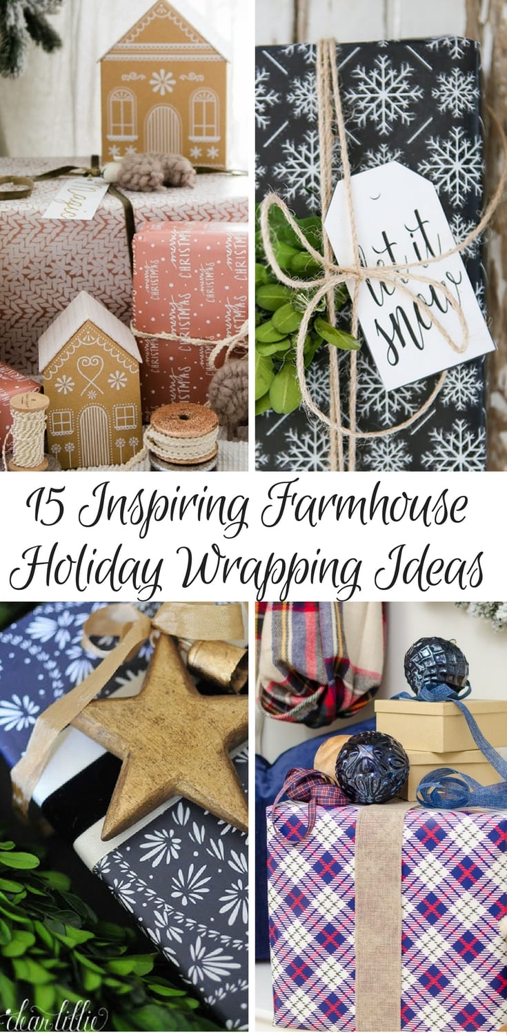 15 Inspiring Farmhouse Holiday wrapping ideas