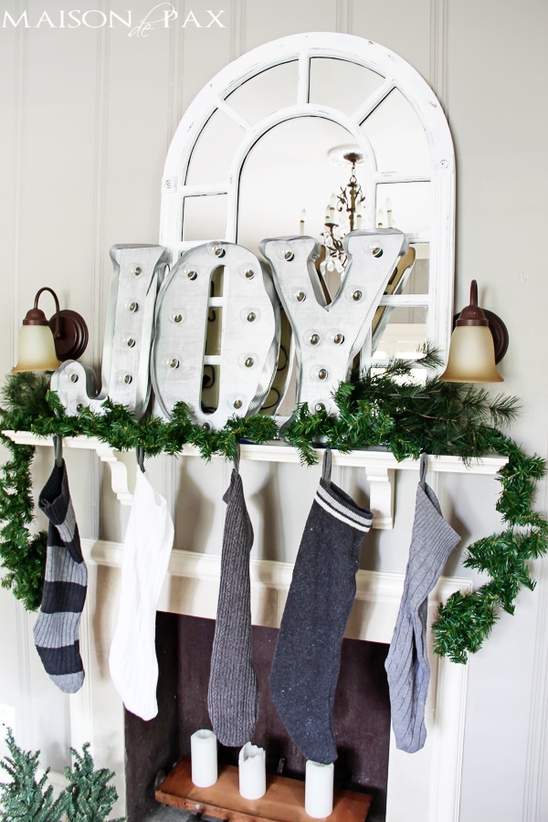 DIY stockings from thrift store socks- Maison de Pax