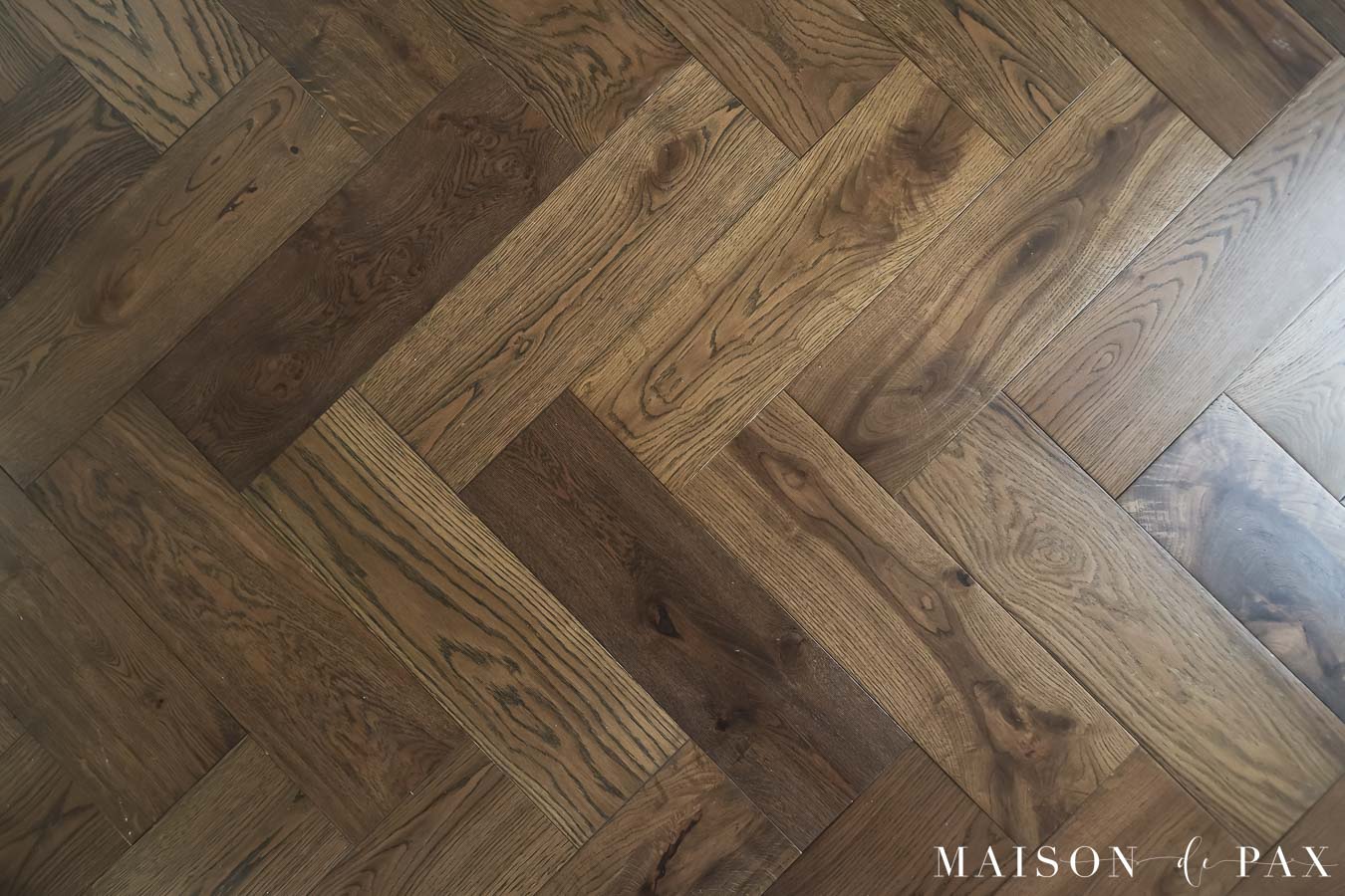 herringbone white oak flooring