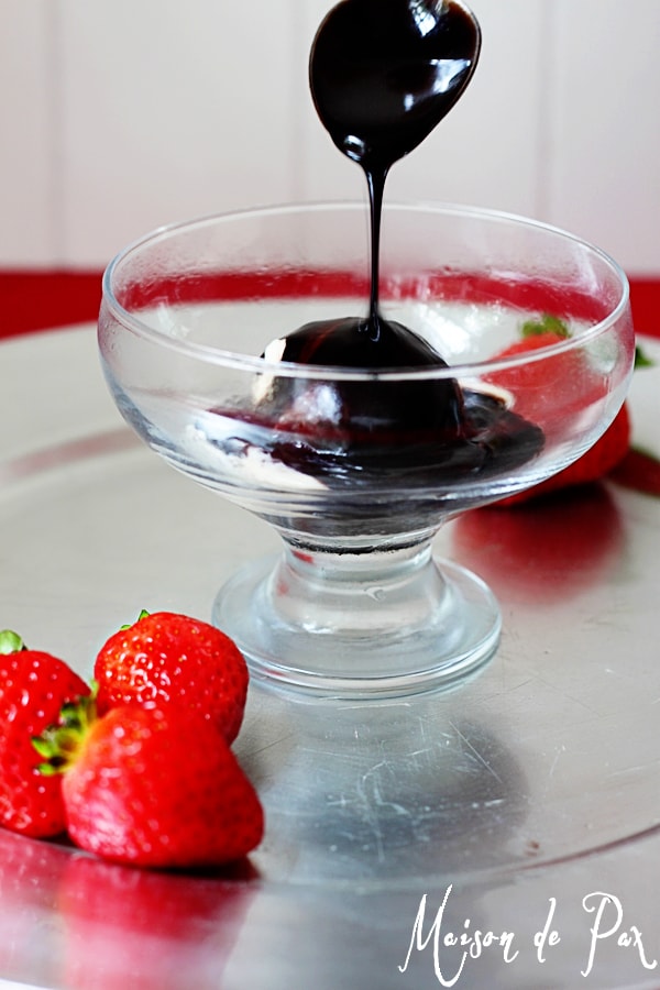 homemade hot fudge ice cream topping