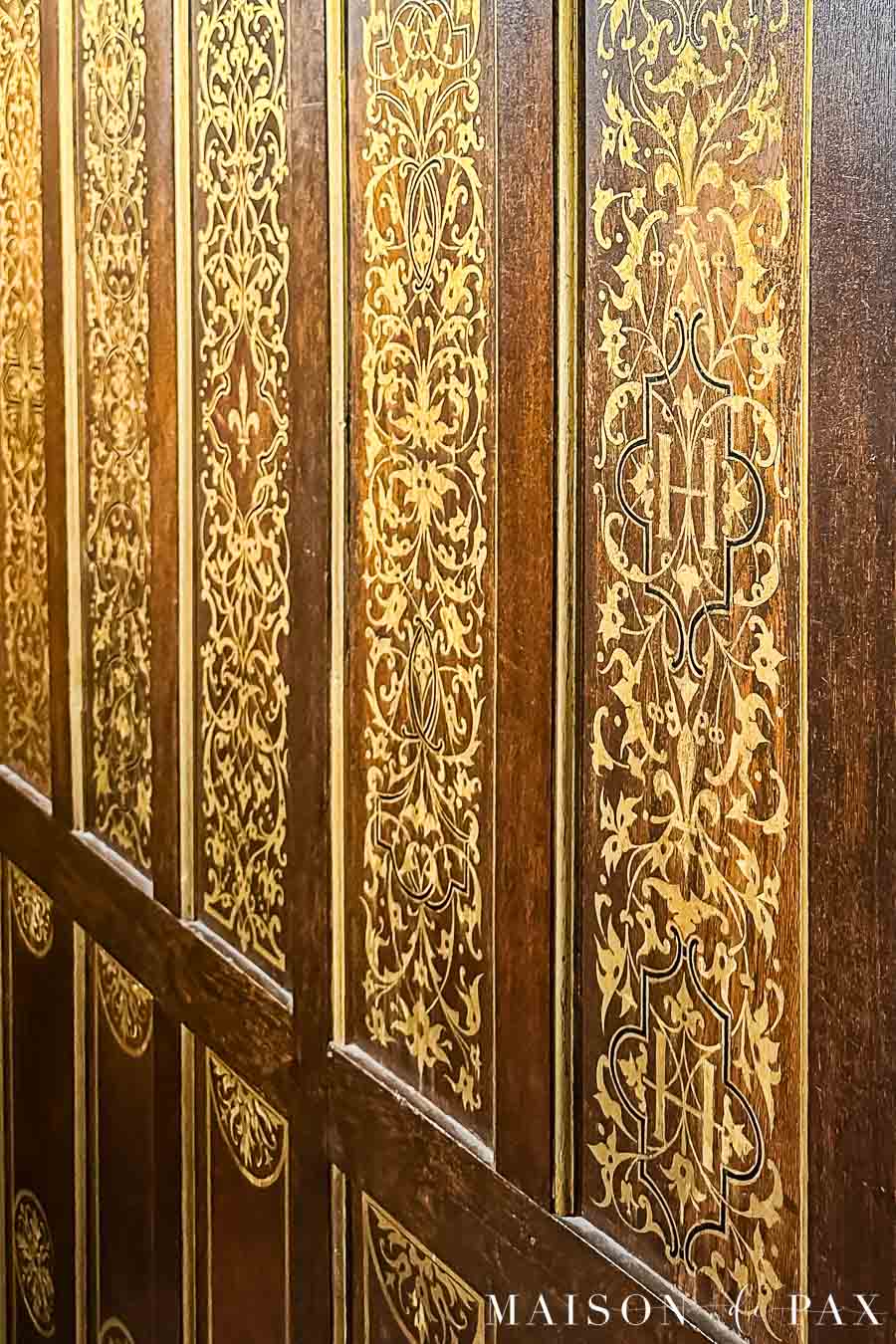 gilded wall paneling