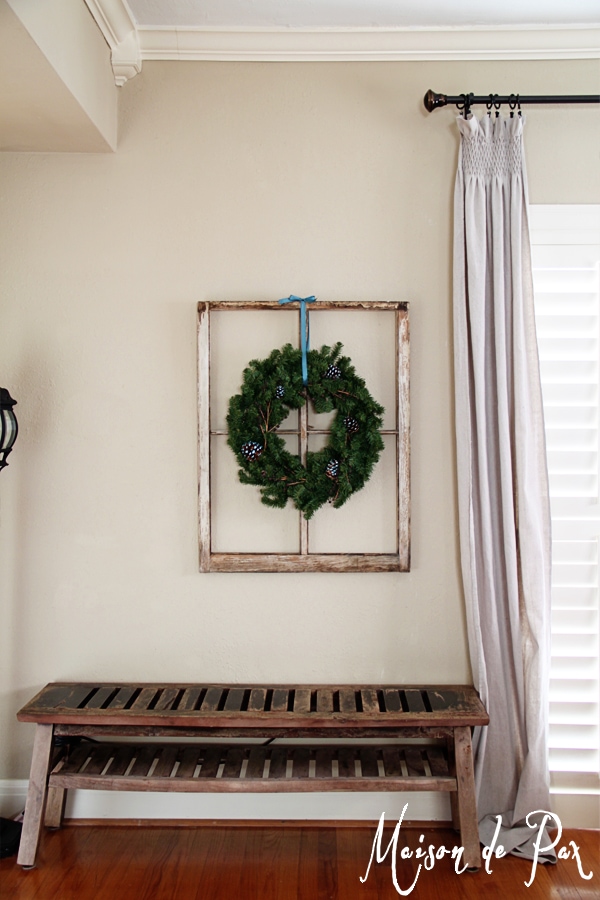 blue wreath full wall