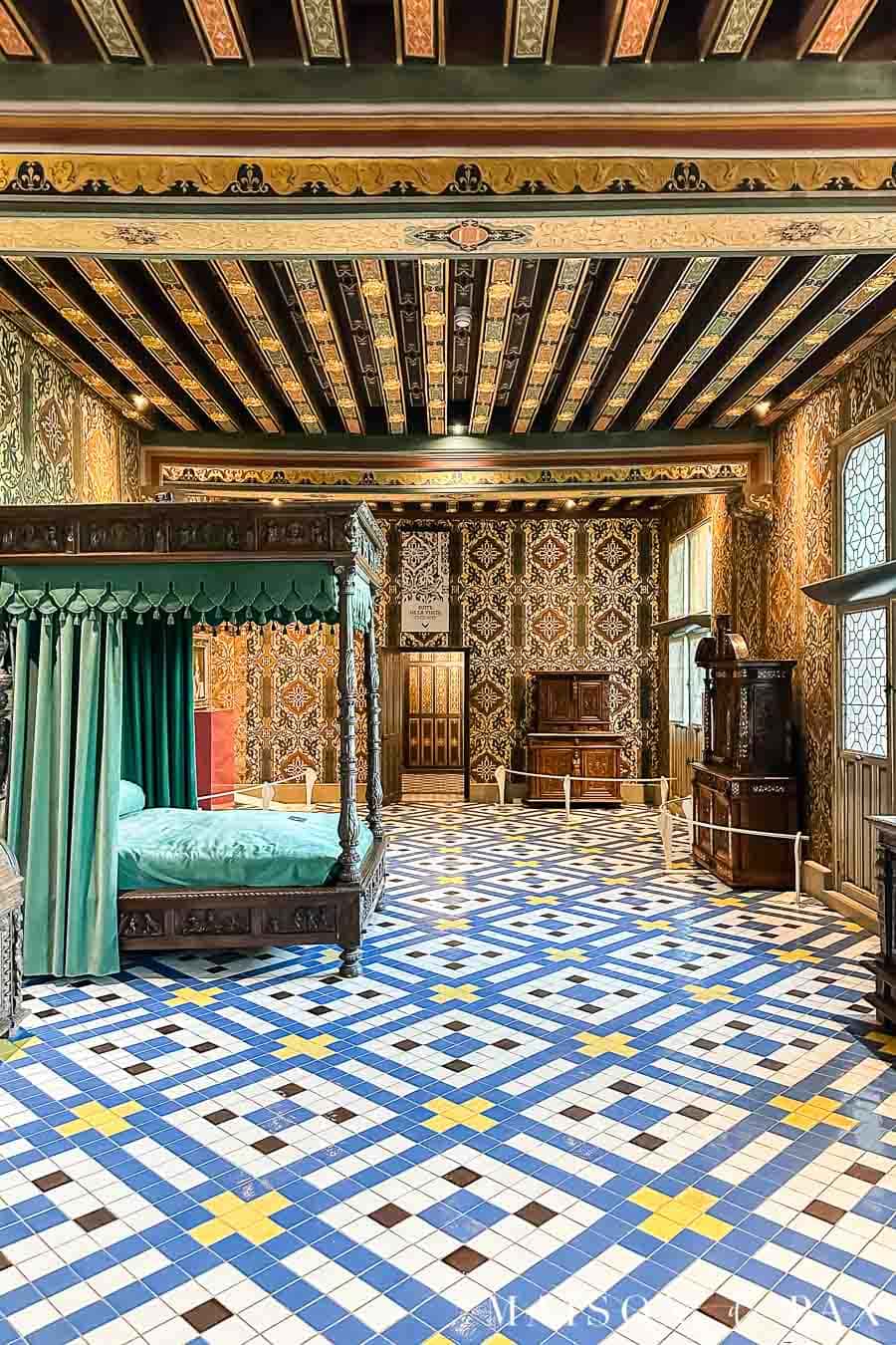 gilded beams in french chateau