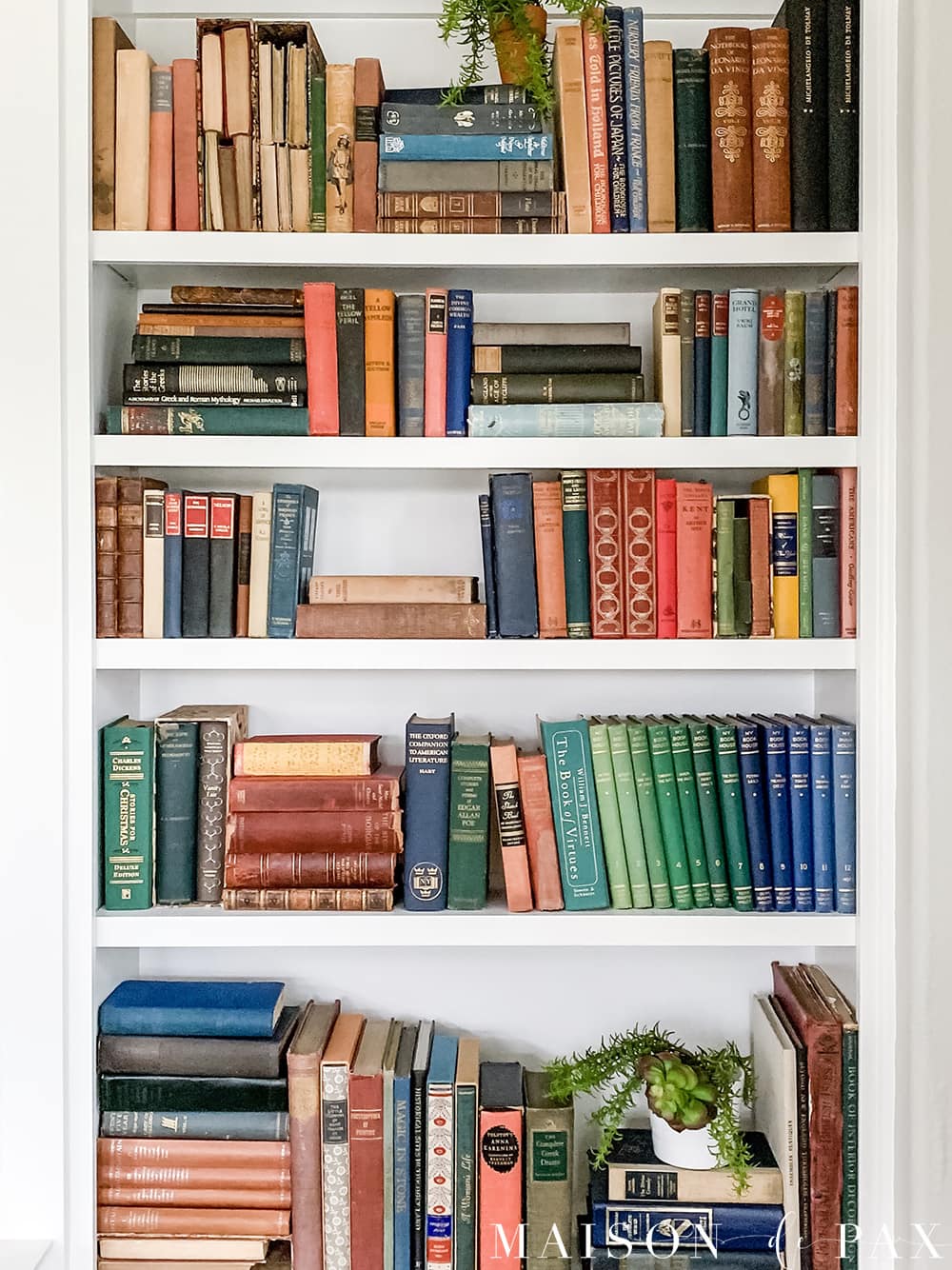 image of bookcase taken on iphone | Maison de Pax