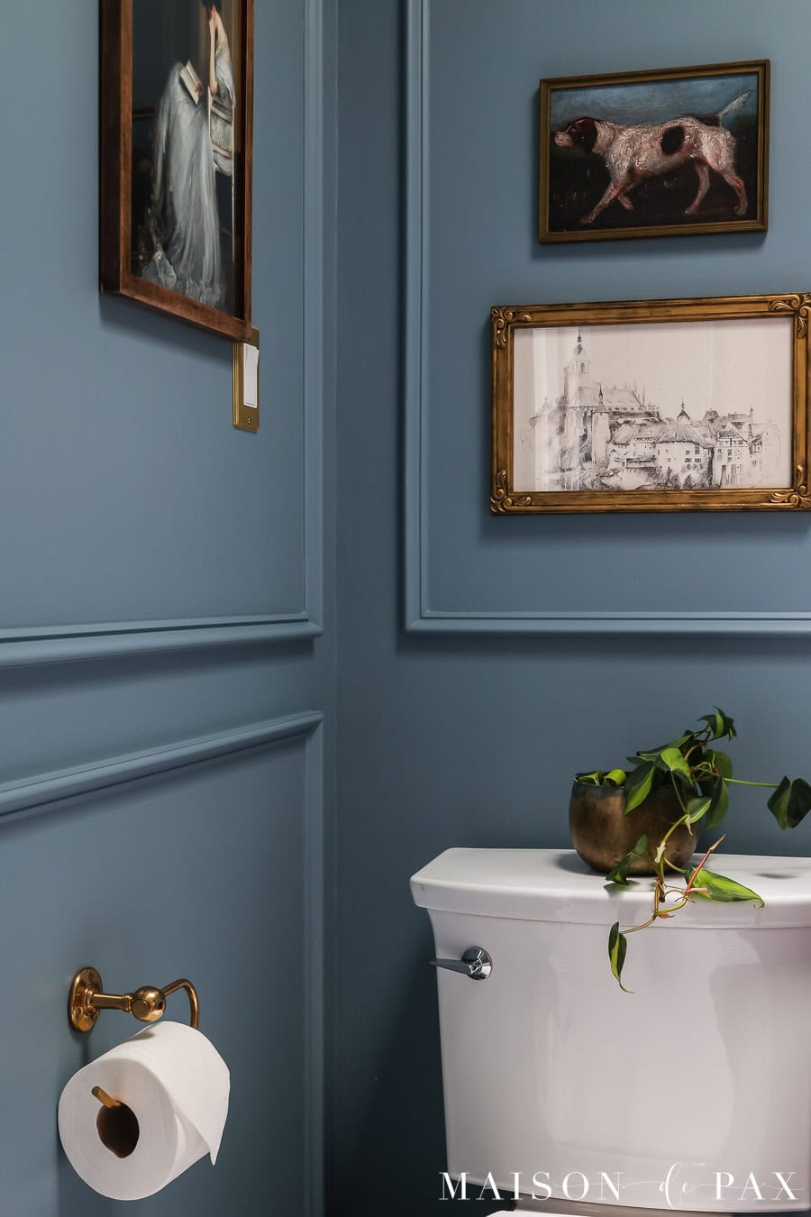 unlacquered brass toilet paper holder